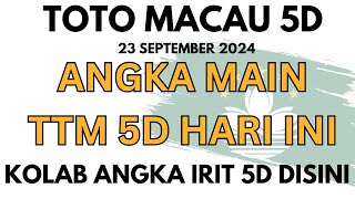 PREDIKSI MACAU 5D 23 SEPTEMBER 2024  BOCORAN TOTO MACAU 5D HARI INI  TTM 5D  RUMUS TOTO MACAU 5D [upl. by Osber]