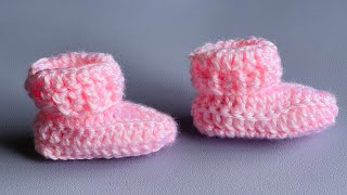 COMO TEJER ZAPATITOS PARA BEBÉ 👶 A CROCHET 🧶 [upl. by Narhet]