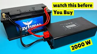 12v inverter 2000w test with maximum continuous discharging current 100ah battery [upl. by Kauffmann]