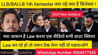 LLBBALLB 1th Semester New Syllabus  LLBBALLB Syllabus in hindi  LLBBALLB Syllabus in 1st Year [upl. by Nnahgiel]