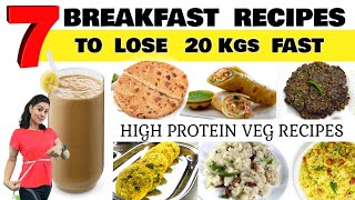 Ready In 5 Mins Breakfast Recipes For Weight Loss  7 Healthy Veg Breakfast Recipes For Weight loss [upl. by Ainevuol]