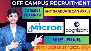 Cognizant Recruitment 2024 for Software Engineer Role  Micron Recruitment 2024 for Data Analyst Job [upl. by Koziarz]