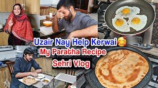 Sehri🌙Vlog 5 Minutes Main Parathay kaysay banati hon  Easy Cooking Tips Aur Ramazan ki Barkatain [upl. by Akinom987]