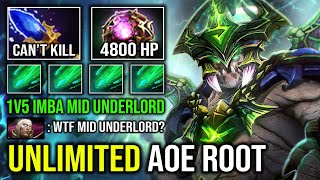 735 IMBA MID UNDERLORD Against Invoker 100 Unlimited Pit Malice AOE Root 4800 HP Dota 2 [upl. by Ibur84]