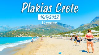 Crete Greece Plakias Kreta  walking tour 4k HDR  Kreta 2022 [upl. by Ahsikit]