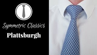 How to tie a tie The Plattsburgh  Symmetric Classic Necktie Knot [upl. by Spancake]