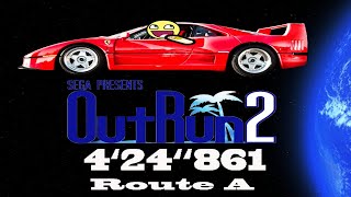 Outrun 2  Outrun Mode  Route A Automatic Speedrun  Time 424861 World Record [upl. by Eilerua]