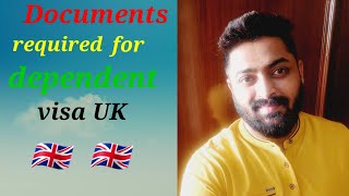 UK Dependent Visa Documents 🇬🇧  Documents for dependent visa UK  UK Spouse Visa  Dependent Visa [upl. by Kelila]