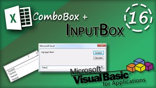 ComboBox  InputBox  VBA Excel 2013 16 [upl. by Philander]