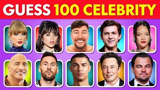 Guess the 100 Celebrities in 3 seconds  Ultimate Celebrity Guessing Quiz 2024 [upl. by Andie]