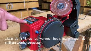 Automatische kettingslijpmachine voor uw motorkettingzaag kettingen [upl. by Delphine]