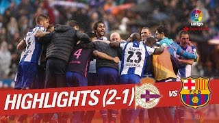 Resumen de Deportivo de la Coruña vs FC Barcelona 21 [upl. by Ihel417]