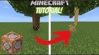 How to make instantbreak trees on minecraft bedrock with commands [upl. by Aroz158]