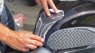 HOW TO DO IT PROPERLY Installing Tank Protector onto Motorcycle [upl. by Ellevehc22]