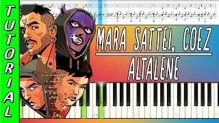 Mara Sattei Coez  Altalene  Tutorial al Piano con Testo [upl. by Willtrude497]