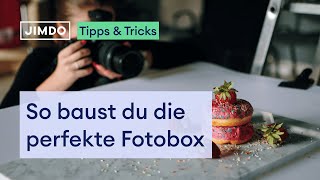 Professionelle Produktfotos mit einer DIY Lightbox  Eine Fotobox selber bauen mit Jimdo [upl. by Vorfeld272]