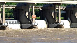 Ohio River flooding at Markland Dam [upl. by Alyse724]