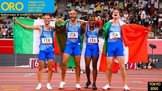 Tokyo 2020  ORO ITALIA Staffetta 4x100m  Radiocronaca di Maurizio Ruggeri Rai Radio 1 [upl. by Katalin378]