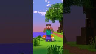 Herobrines Past Life 😔😭 minecraft steve sadstory shorts monsterschool [upl. by Nhguav495]