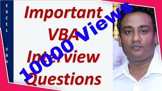 Excel VBA Interview Questions and Answer in Hindi Microsoft Excel Visual Basic for application 17 [upl. by Anreval772]