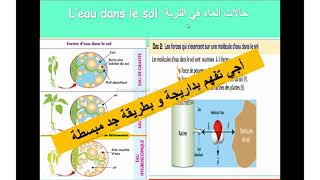 Les facteurs édaphiques  Les différentes formes d’eau dans le sol شرح بالداريجة [upl. by Emlen]