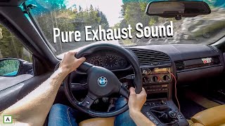 RAW POV EXHAUST SOUND BMW E36 325i Racing the Road [upl. by Earb]