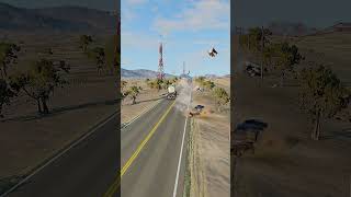 Unsuccessful overtaking Crazy car crash sim293 shorts [upl. by Ateuqirne736]