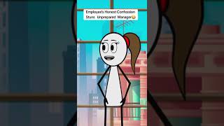 Manager Shocked By Employees Honest Confession😂 emfandango viralvideo foryou animation usa [upl. by Dnalyar]