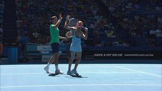 Australia v Canada mixed doubles highlights RR  Mastercard Hopman Cup 2018 [upl. by Anitnatsnoc]