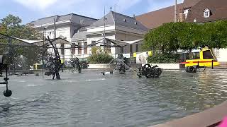 Jean Tinguely Fountain Basel Switzerland 18 August 2023 [upl. by Ahsoyek660]