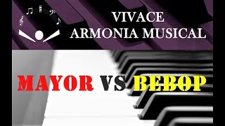 ESCALA BEBOP VS ESCALA MAYOR EN A MAYOR ARMONIA MUSICAL [upl. by Hgieloj]