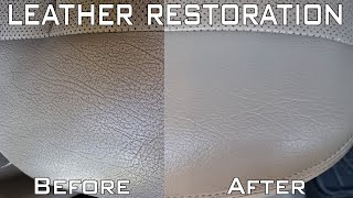 Leather seat restoration step by stepHow to use clydes leather recoloring balmCleaning car seats [upl. by Eyr679]