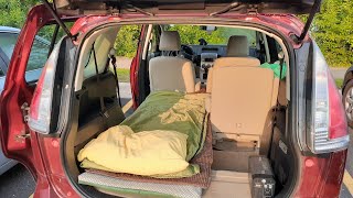 Mazda 5 remove rear seats tutorial  Plus Van Build camper van [upl. by Warenne14]