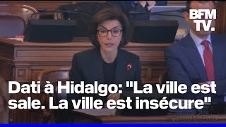 quot12000 parisiens quittent la capitale chaque annéequot au conseil de Paris Dati face à Hidalgo [upl. by Yssac]