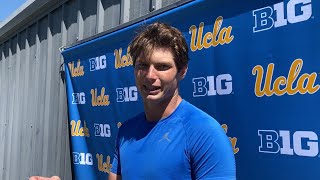 UCLA QB Ethan Garbers after 10th practice of fall camp 813 [upl. by Annoval973]