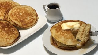 Receta de Pancakes 🥞 Caseros Esponjosos  Pastel La MoreliAna [upl. by Aohsoj565]