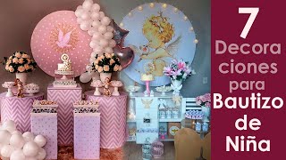 7 Ideas de Decoracion para Bautizo de Niña [upl. by Anan300]