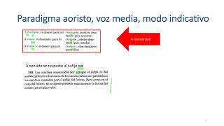 Clase 13 Griego del Nuevo Testamento El tiempo aoristo primero voces activa y media [upl. by Castorina]