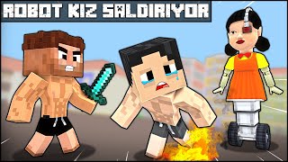 ALİ VE HASAN ROBOT KIZLA SAVAŞIYOR 😱  Minecraft [upl. by Euk]