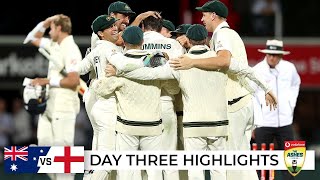 Aussie quicks rout England under lights to win Ashes 40  Mens Ashes 202122 [upl. by Itsud821]