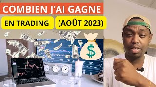 MA PERFORMANCE DE TRADER RENTEBLE  Août 2023 [upl. by Anilecram]