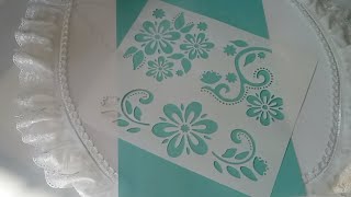 Pintura En Tela Pintura Textil Pintando Hada  Con Stencil De Flores  How To Paint A Fairy [upl. by Merton]