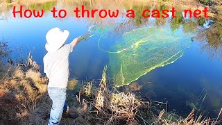 How to throw a cast net  BEST WAY  Any size No Teeth Stay Clean By Captain Cody [upl. by Hutner]