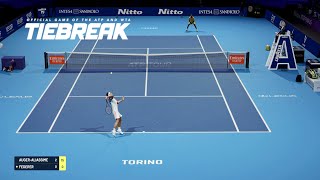 TIEBREAK  Roger Federer VS Felix AugerAliassime I Nitto ATP Finals I Expert Difficulty PS5 [upl. by Kamila48]