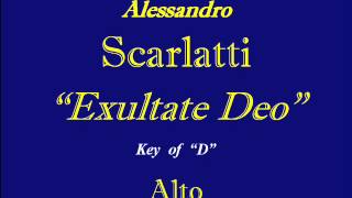 Alto Scarlatti Exultate Deo  Key of D [upl. by Ahcas]