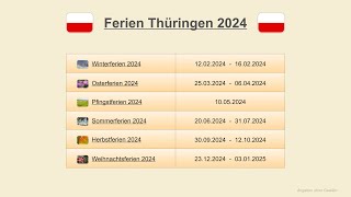 Ferien Thüringen 2024 [upl. by Lisabeth]