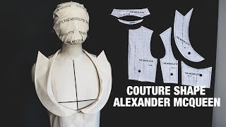 【Fashion Study of Shape 08】 STUDY OF COUTURE SHAPE ALEXANDER MCQUEEN  VLOG （仕立て屋の日常） [upl. by Feigin576]