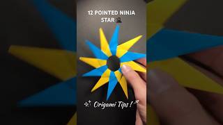 EASY ORIGAMI 12 POINTED NINJA STAR  DIY STEP BY STEP INSTRUCTIONS NINJA ART PAPER [upl. by Odicalp]