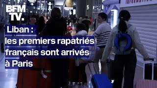 Liban les premiers rapatriés français sont arrivés à Paris [upl. by Ahsinot]