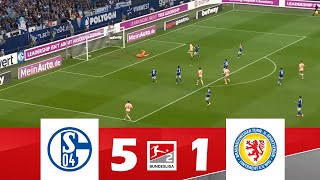 FC Schalke 04 gegen Eintracht Braunschweig 51  2 Bundesliga 24  Spielen Höhepunkte [upl. by Lissy688]